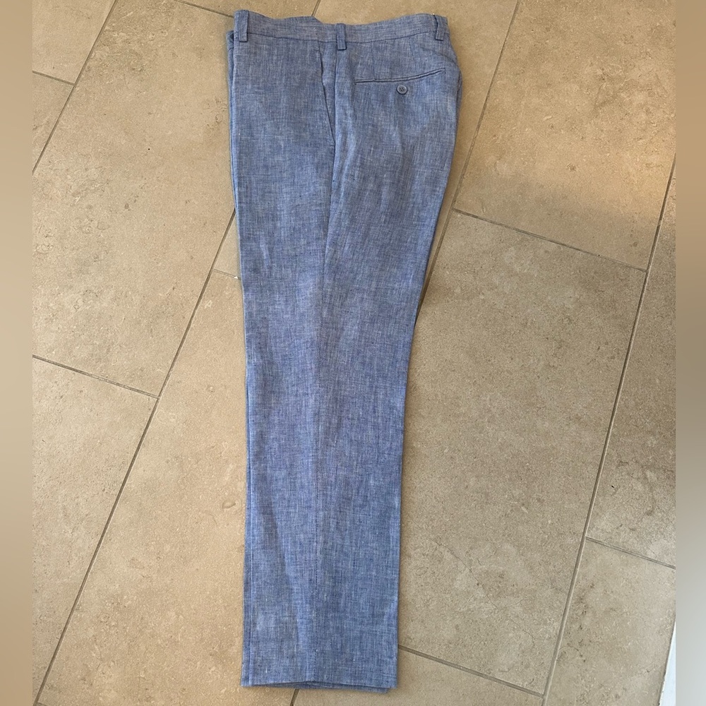 Men’s linen blue pants size 48 eu Italian luxury so capri